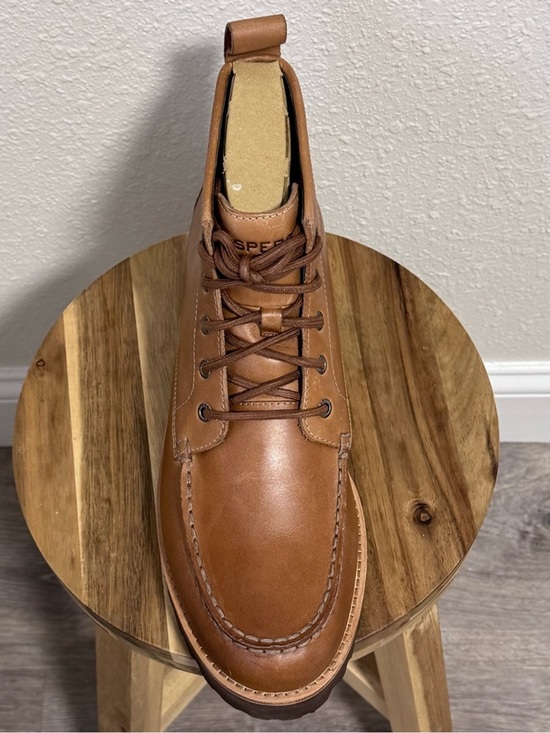 Sperry Newton Moc Toe Leather Boots Tan Bronzer Mens EU 46/US 12/UK 11 NIB main image 5